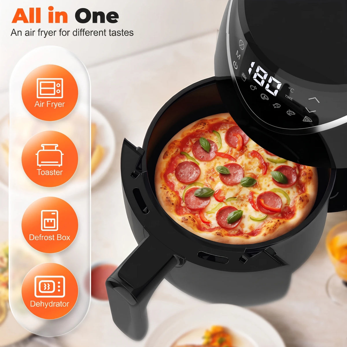 OYAJIA CY-2001-EA 2.8 L Air Fryer with 6 Presets