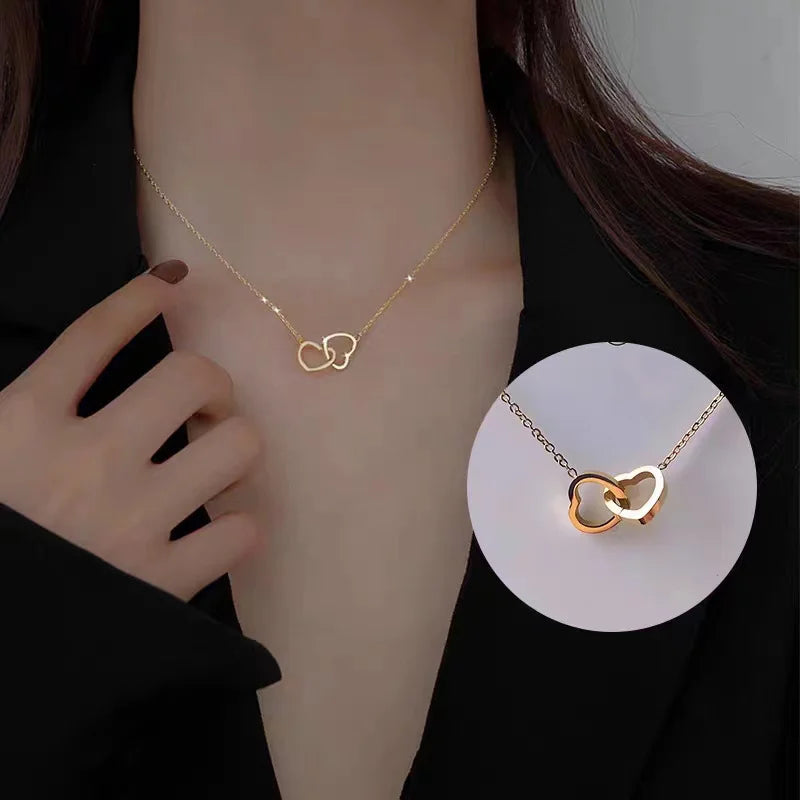 Personalized Rotating Heart Pendant Necklace