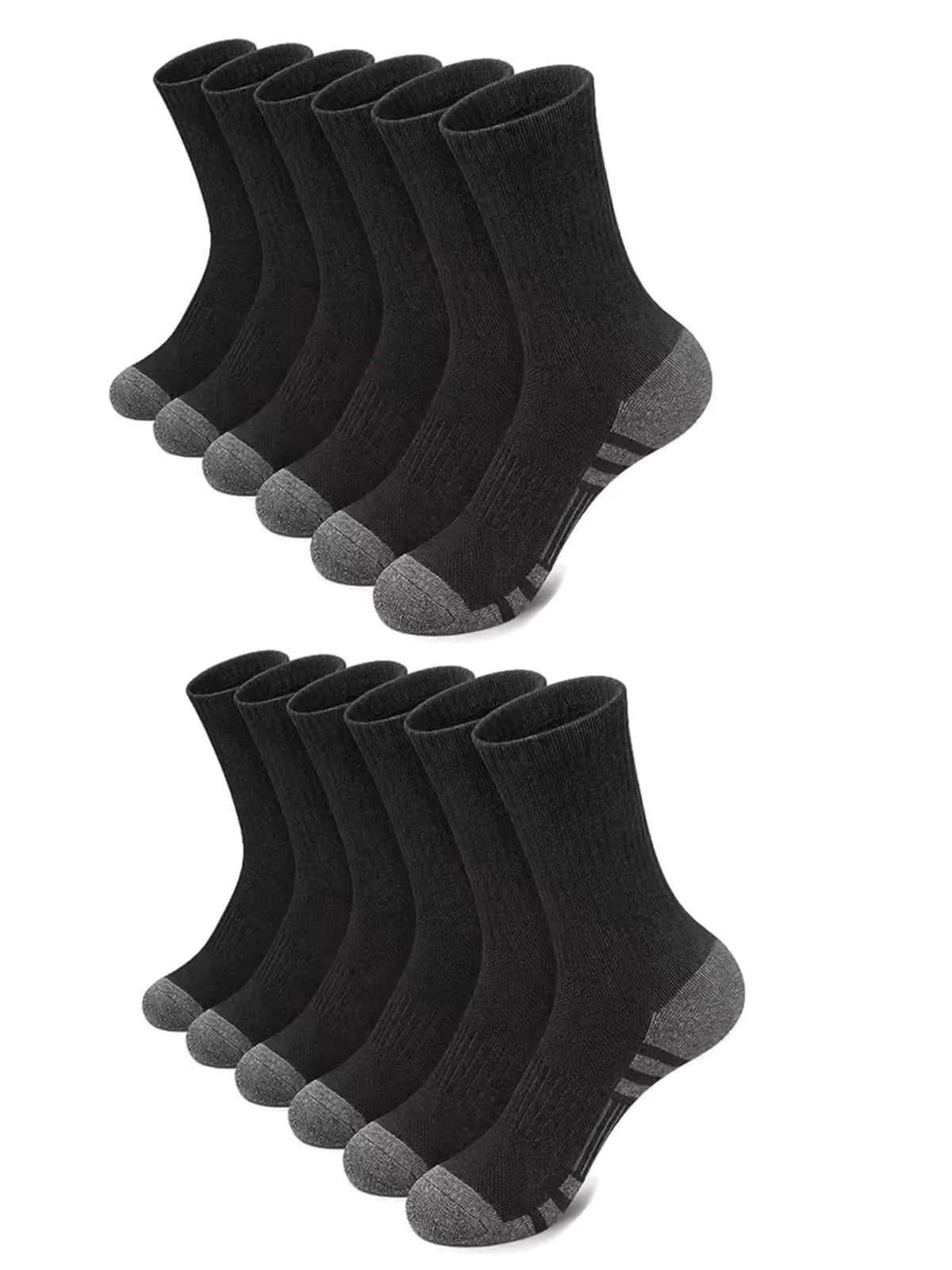 Men's Mid-Crew Cotton Athletic Socks