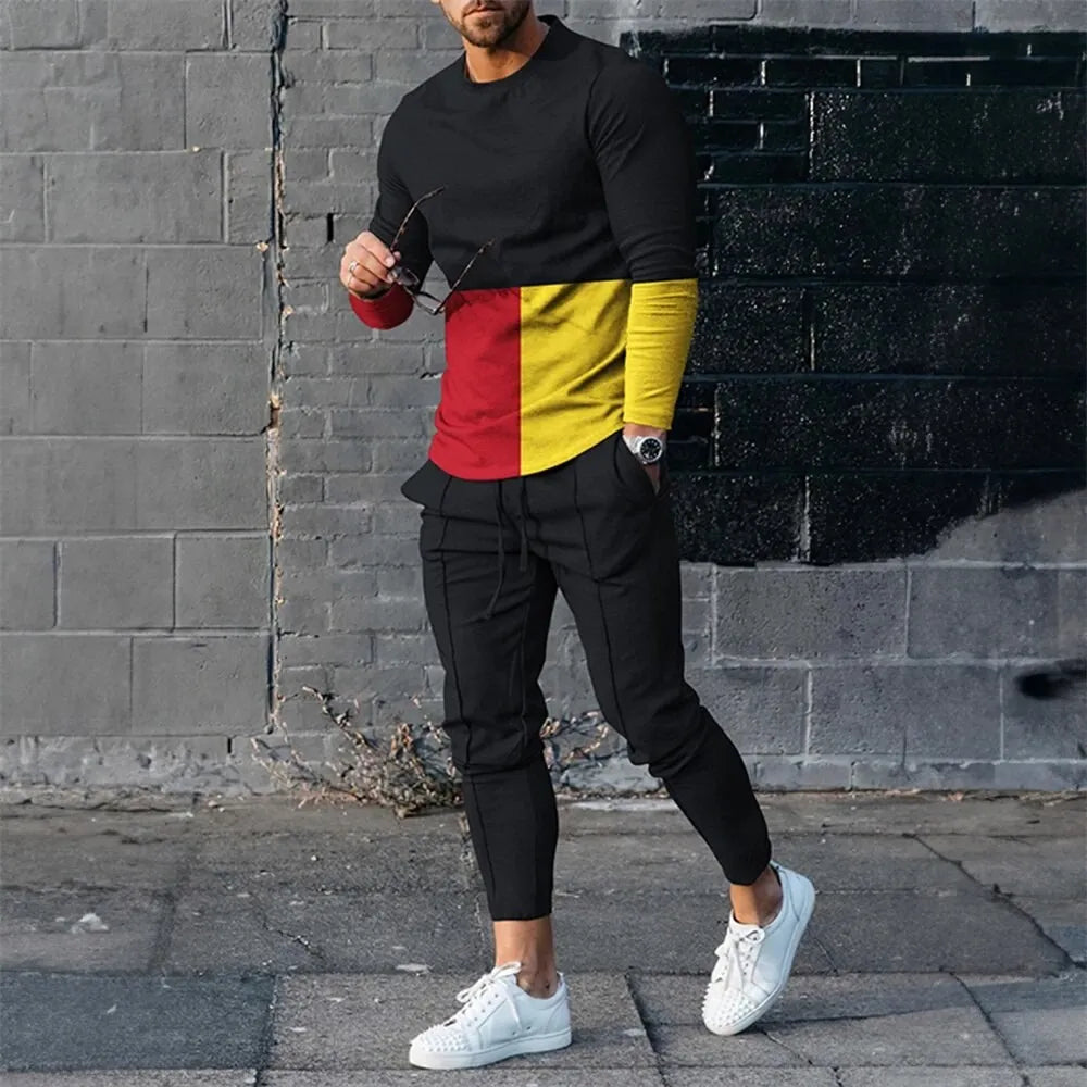 Men’s Printed Sweatshirt & Sweatpants Set