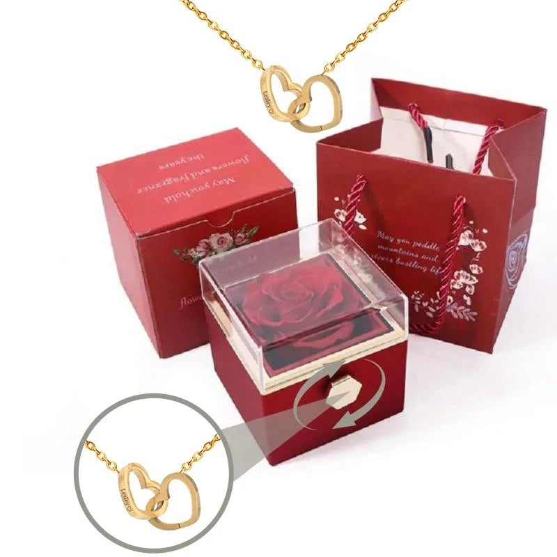 Personalized Rotating Heart Pendant Necklace