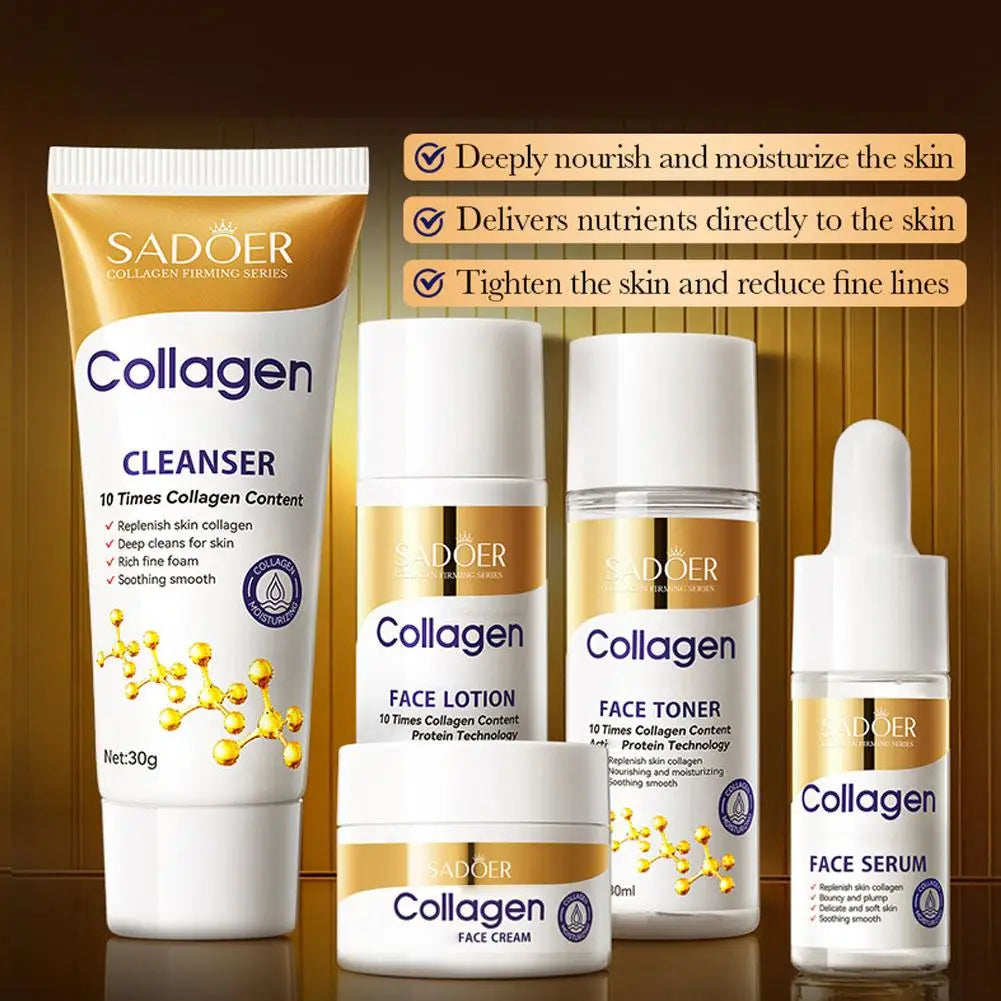 5-Piece Collagen Skincare Set for Travel
