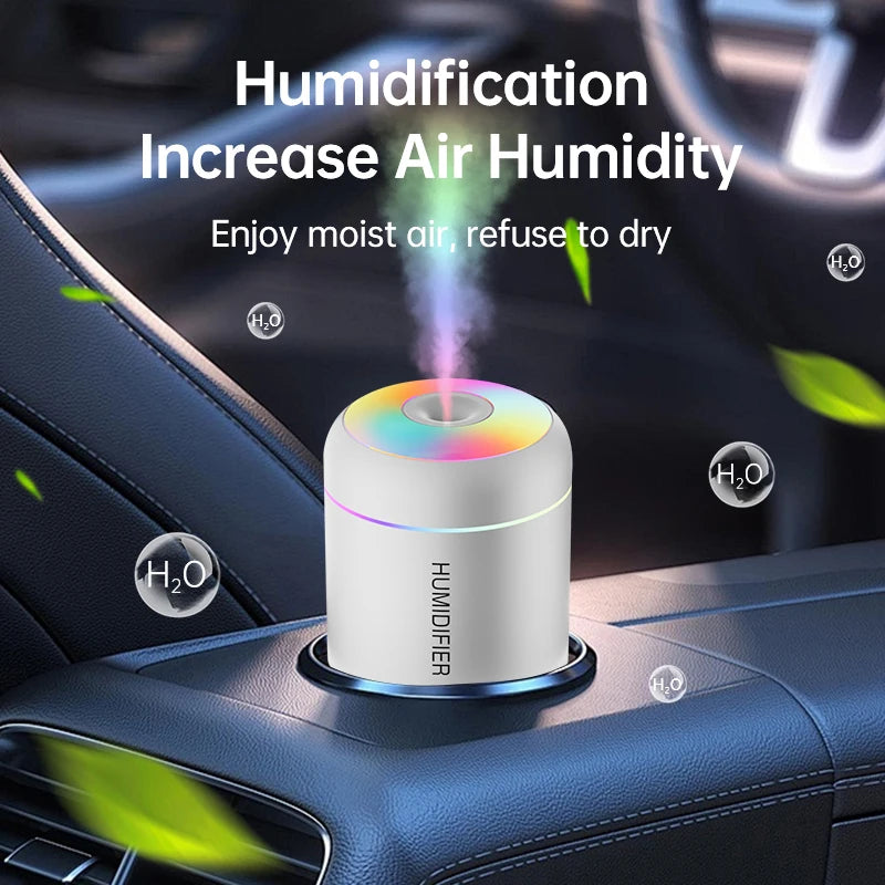 Mini USB Humidifier with Mist and Light, 180 ml