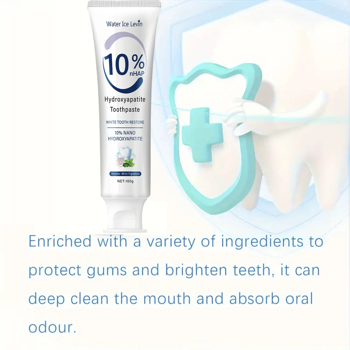 Mint Toothpaste with Calcium Hydroxyapatite, 100 g