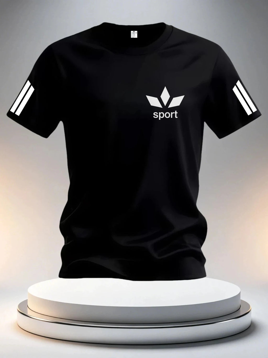 Men's Striped Graphic Sport T-Shirt