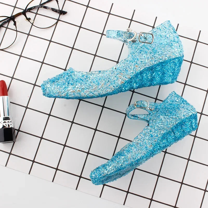 Girls' Buckle-Strap PU Leather Sandals