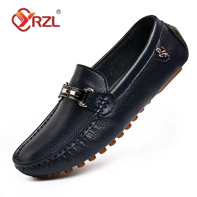 YRZL Men’s Faux-Leather Slip-On Loafers
