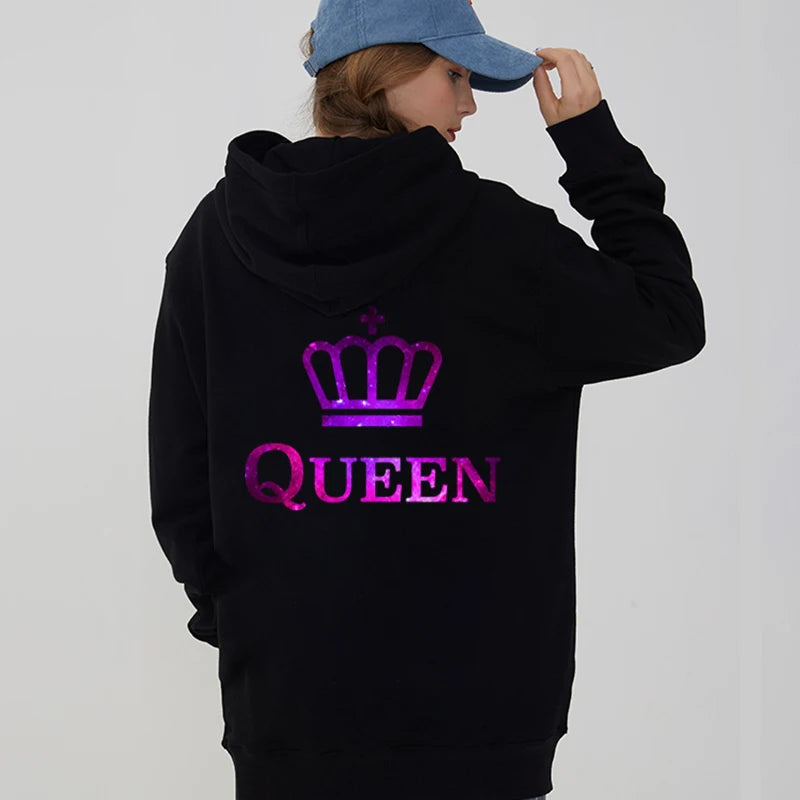 King & Queen Starry-Sky Graphic Hoodie