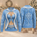 Santa Corset Illusion Print Christmas Crewneck Sweatshirt