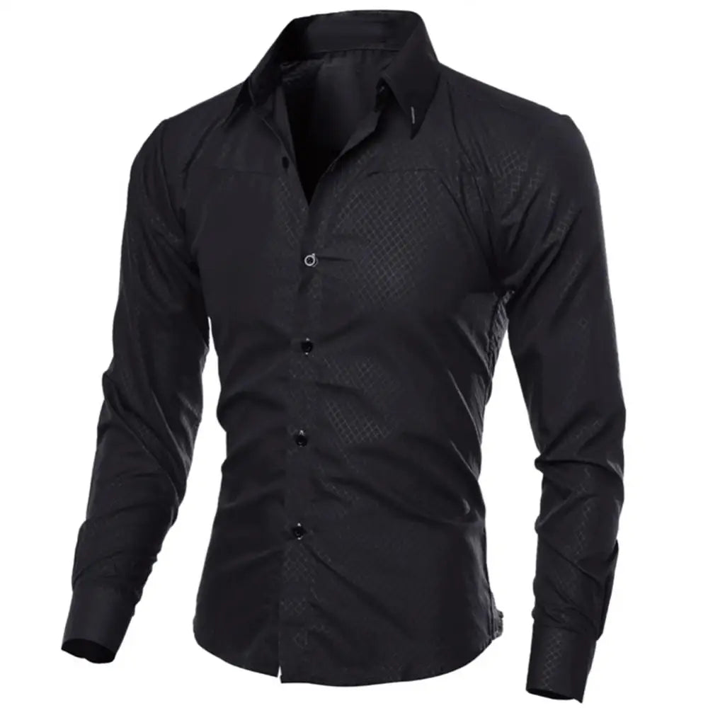 Men’s Slim-Fit Long-Sleeve Dress Shirt