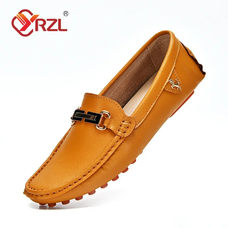 YRZL Men’s Faux-Leather Slip-On Loafers