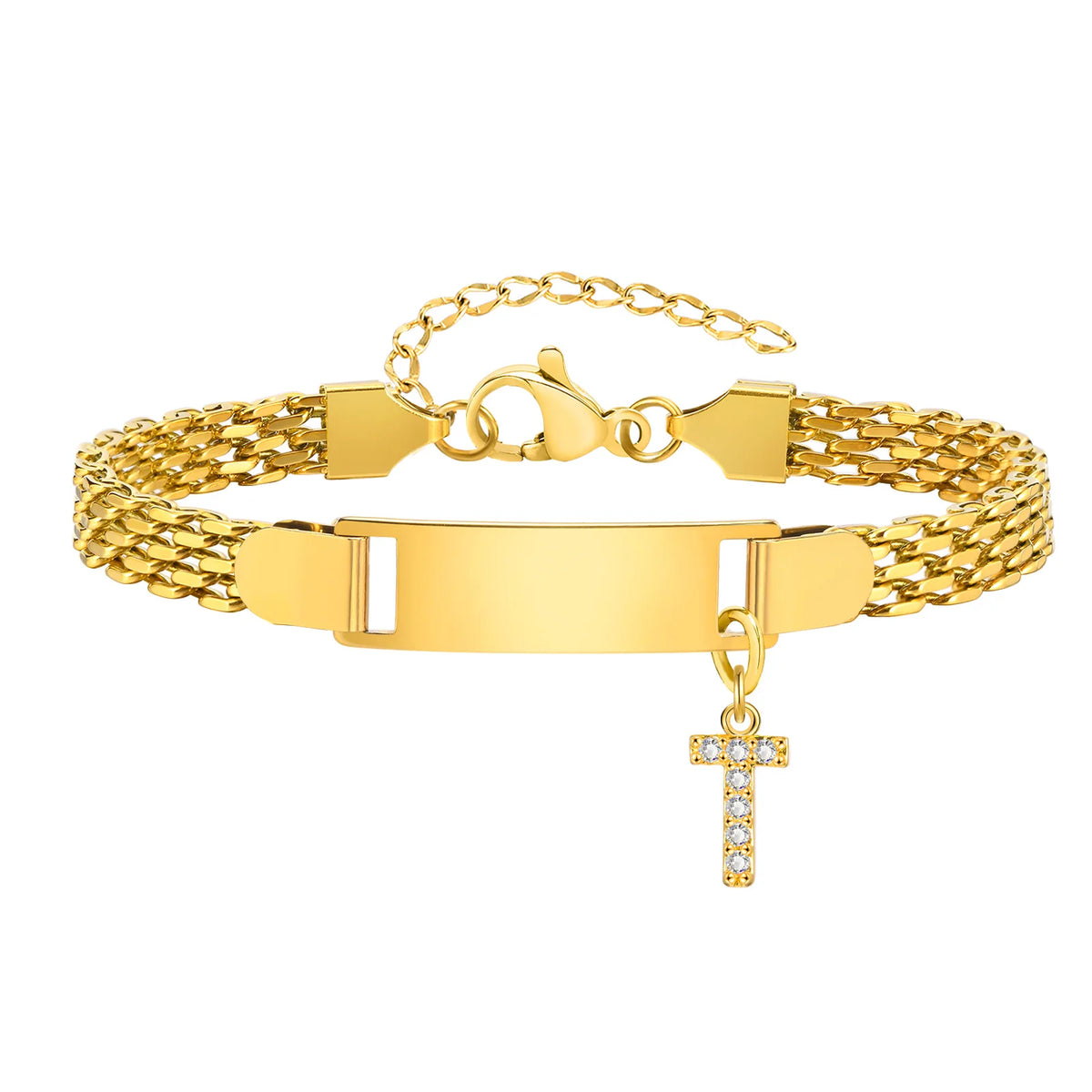 Personalized Stainless-Steel Initial Bracelet