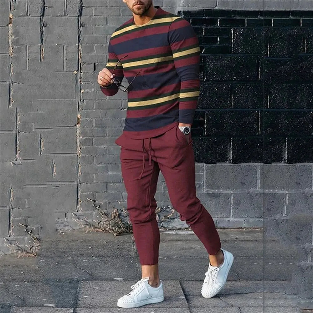 Men’s Printed Sweatshirt & Sweatpants Set