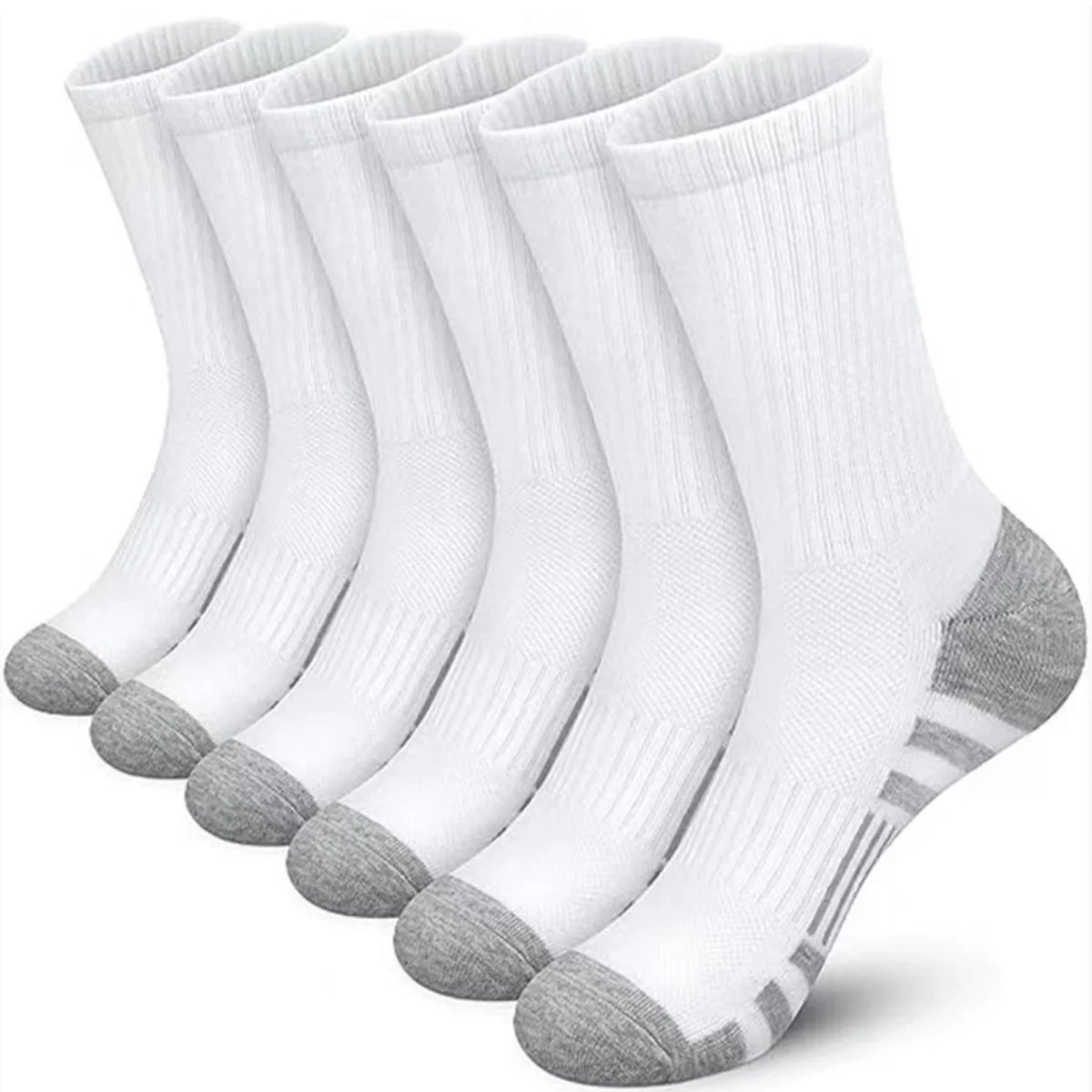 Men's Mid-Crew Cotton Athletic Socks