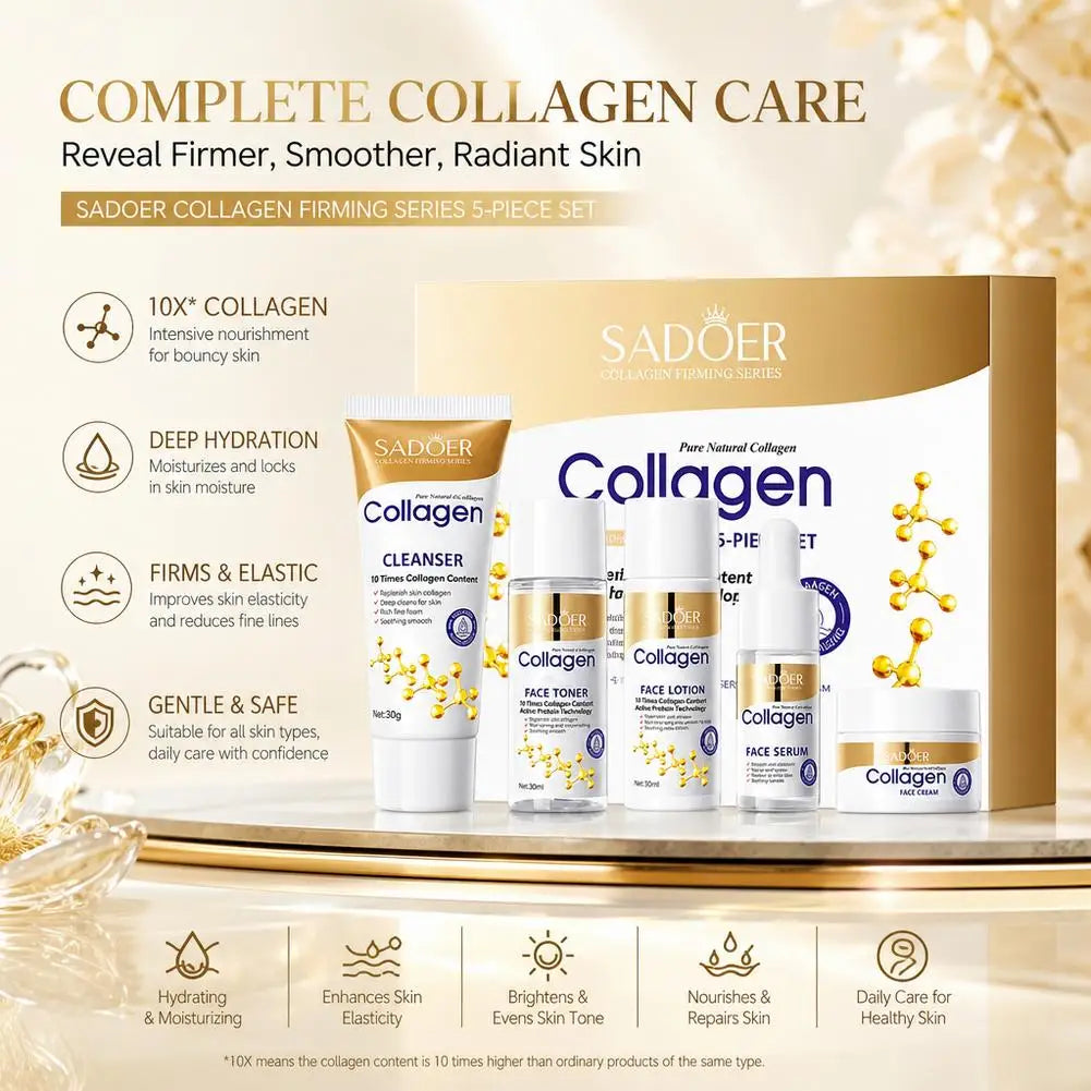 5-Piece Collagen Skincare Set for Travel
