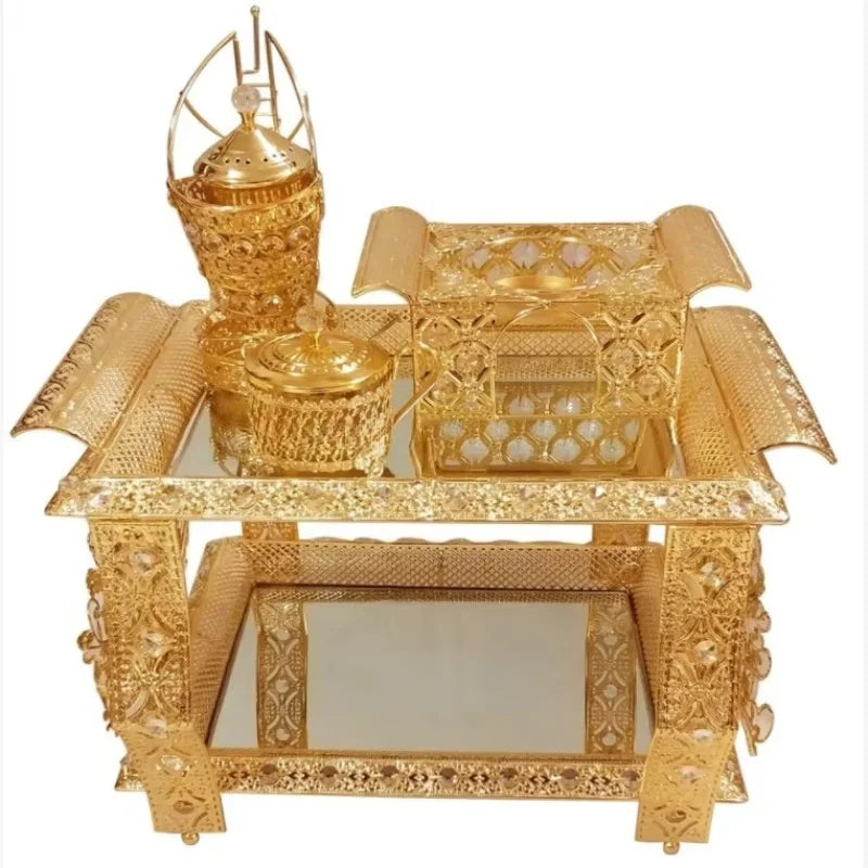 Middle Eastern-Inspired Decorative Coffee Table Set
