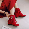 Women's Ankle Boots with 6 cm Height-Boosting Heel | Model Pink