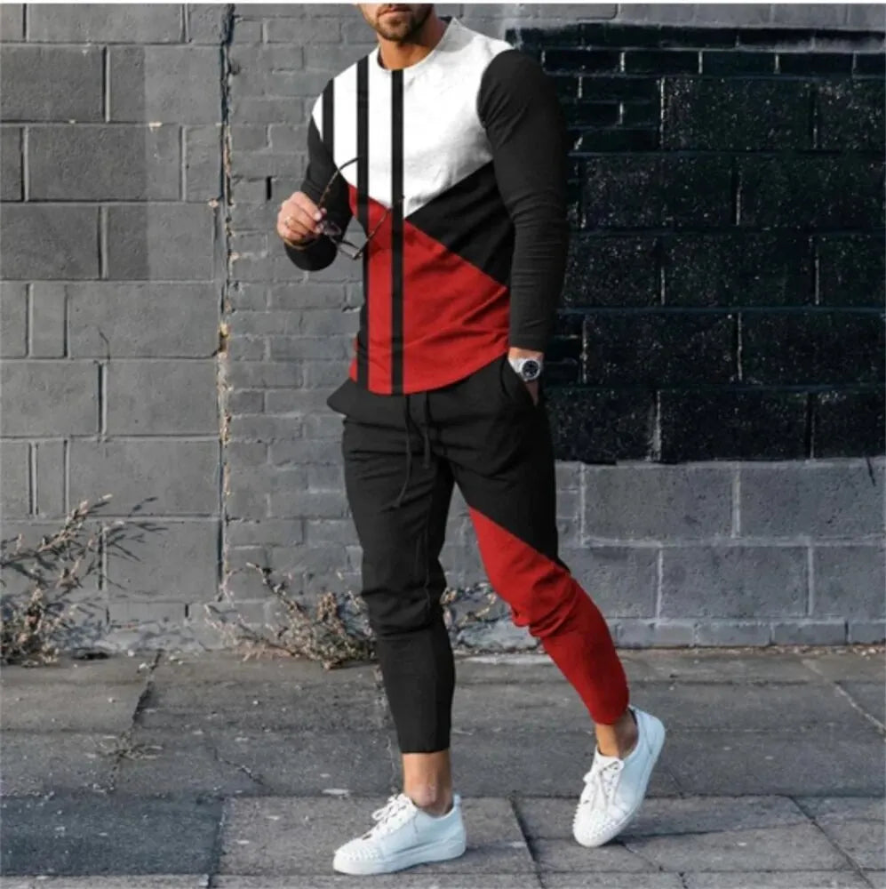 Men’s Printed Sweatshirt & Sweatpants Set