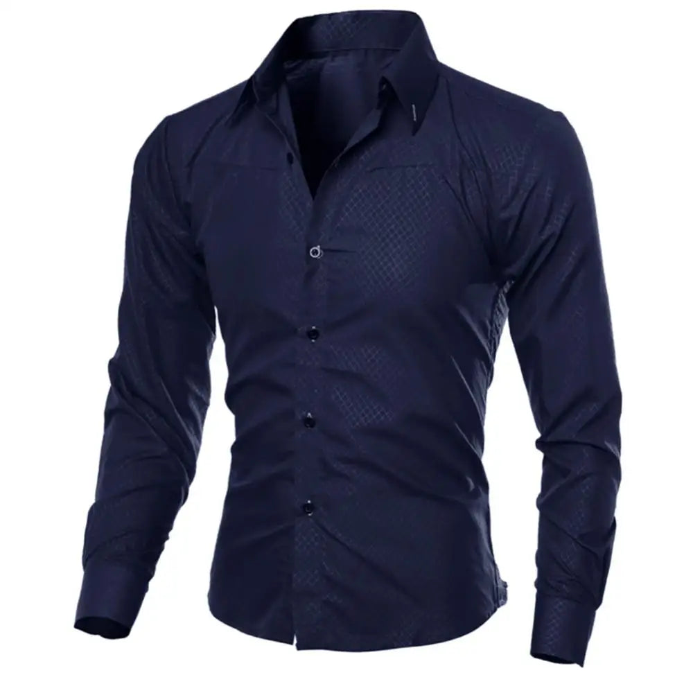 Men’s Slim-Fit Long-Sleeve Dress Shirt