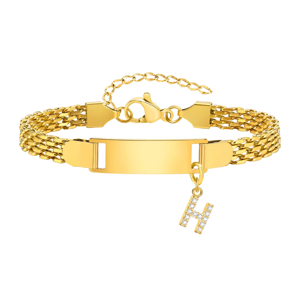 Personalized Stainless-Steel Initial Bracelet