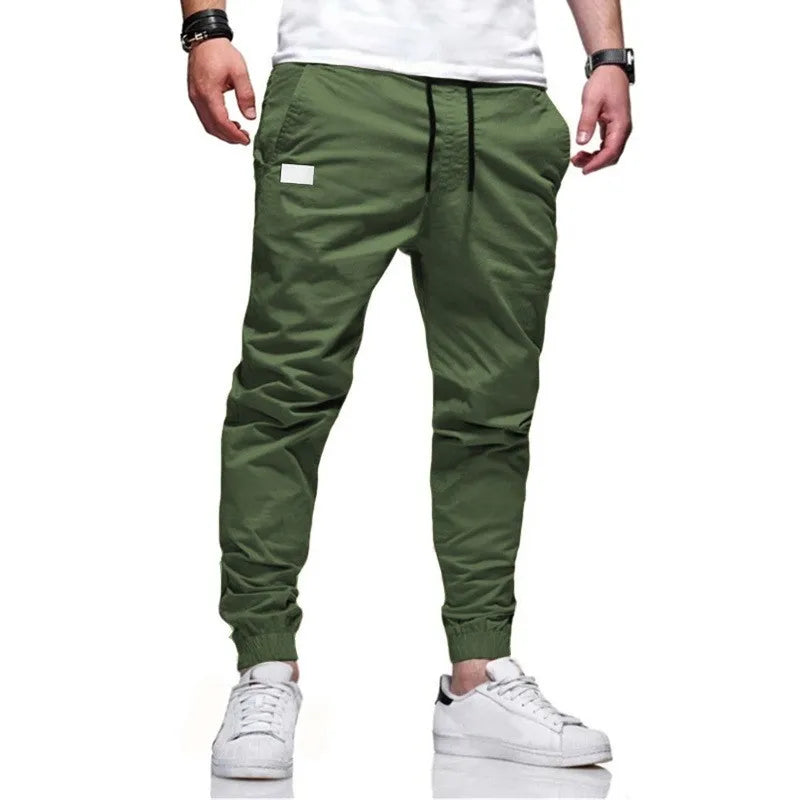 Men's Slim-Fit Herringbone Cargo Jogger Pants