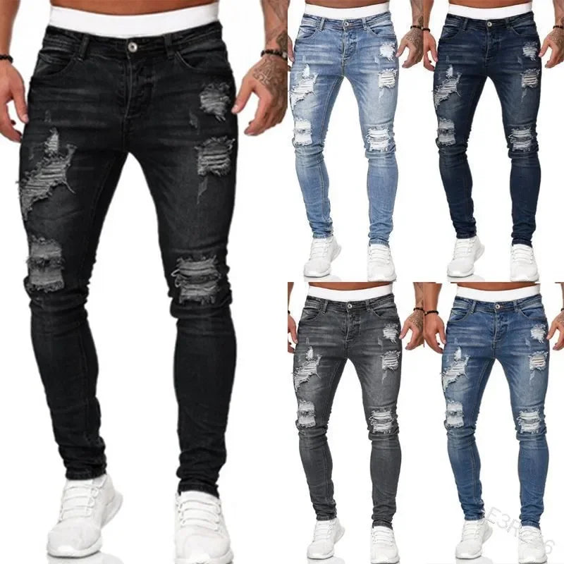 Men's Mid-Rise Straight-Leg Denim Jeans