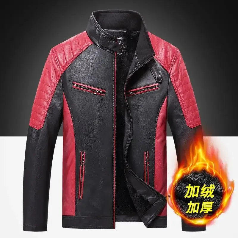 Unisex Retro Motorcycle-Inspired Stand-Collar Jacket