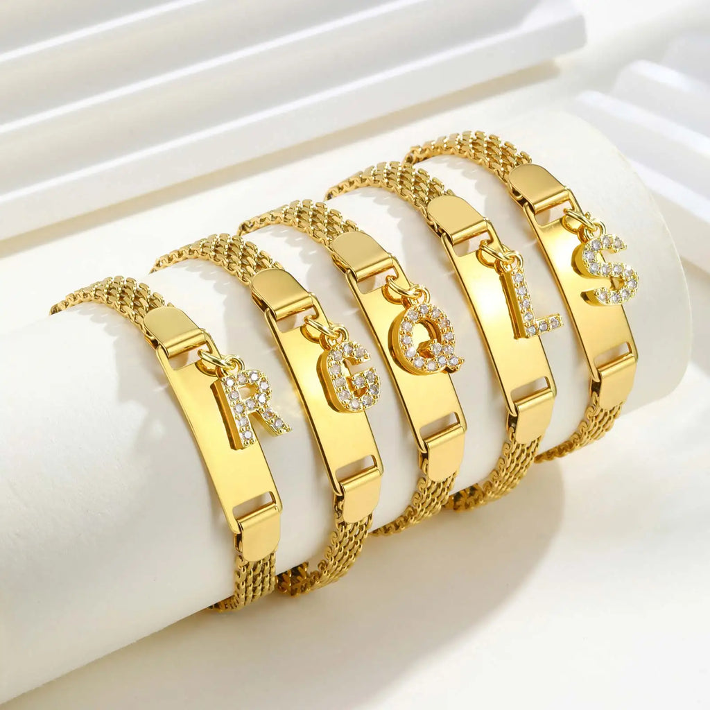 Personalized Stainless-Steel Initial Bracelet