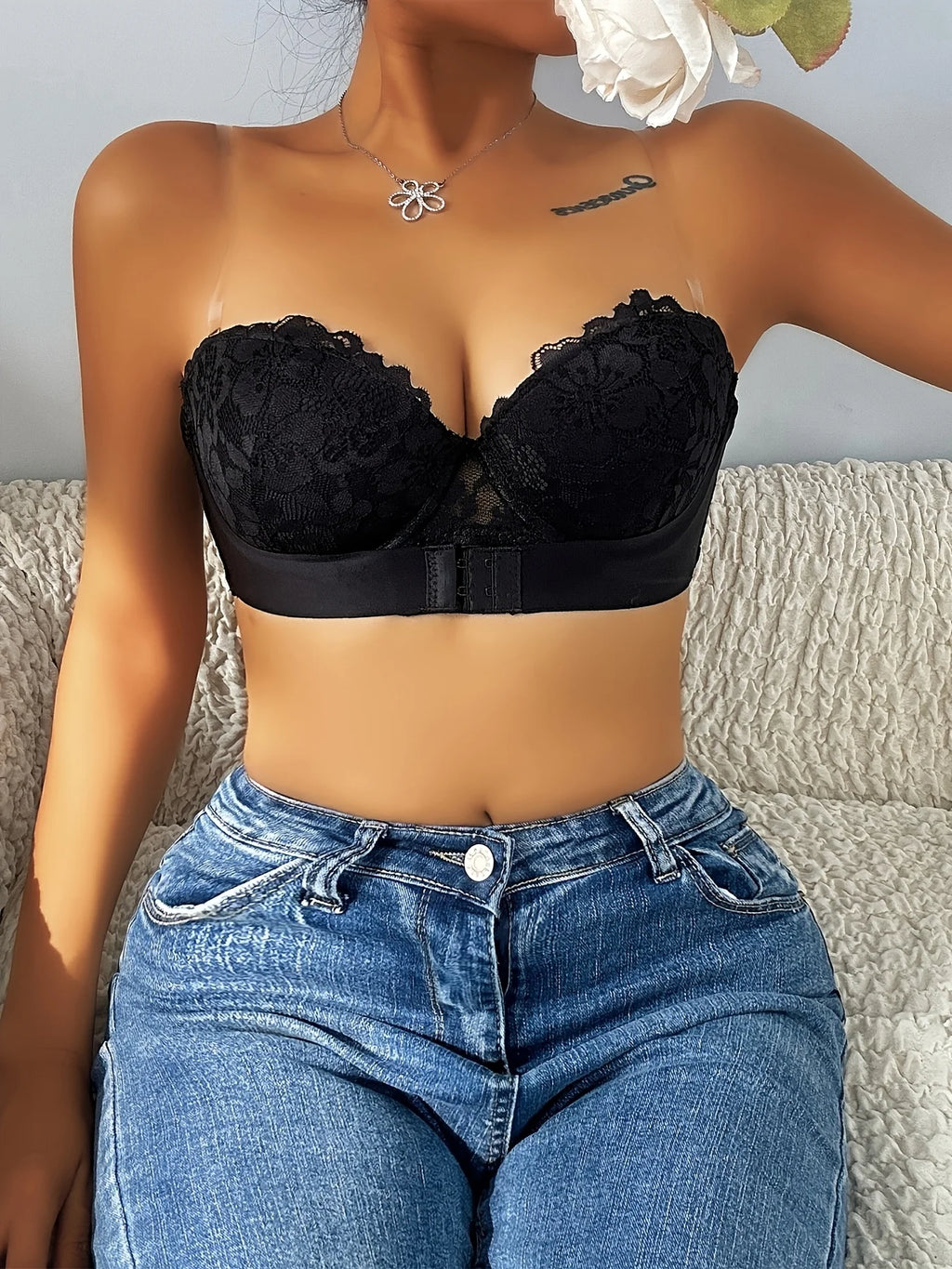 Women's Strapless Lace Underwire Bra