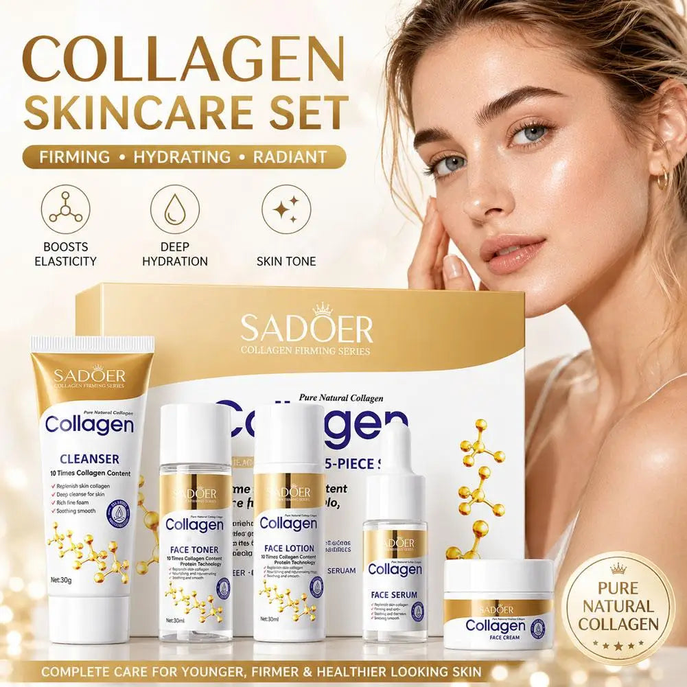 5-Piece Collagen Skincare Set for Travel