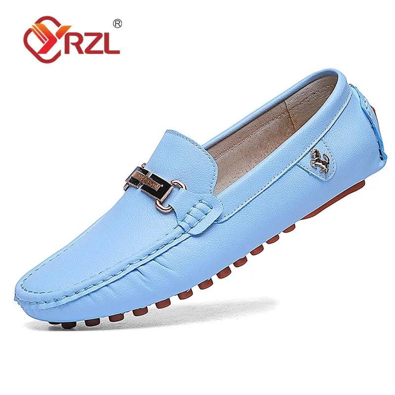 YRZL Men’s Faux-Leather Slip-On Loafers