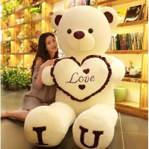 I Love You Plush Teddy Bear, 80 or 100 cm