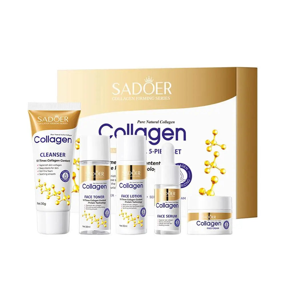 5-Piece Collagen Skincare Set for Travel