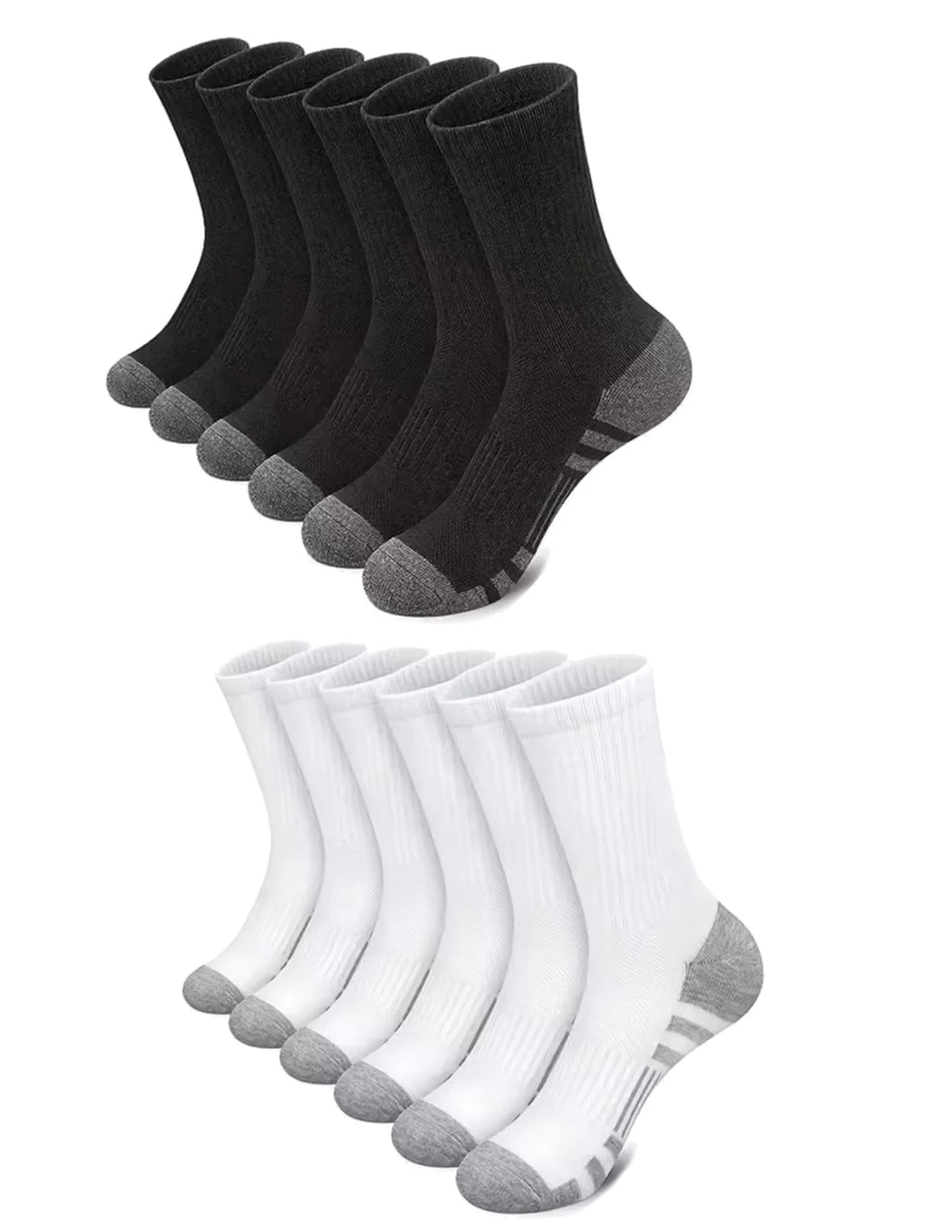 Men's Mid-Crew Cotton Athletic Socks