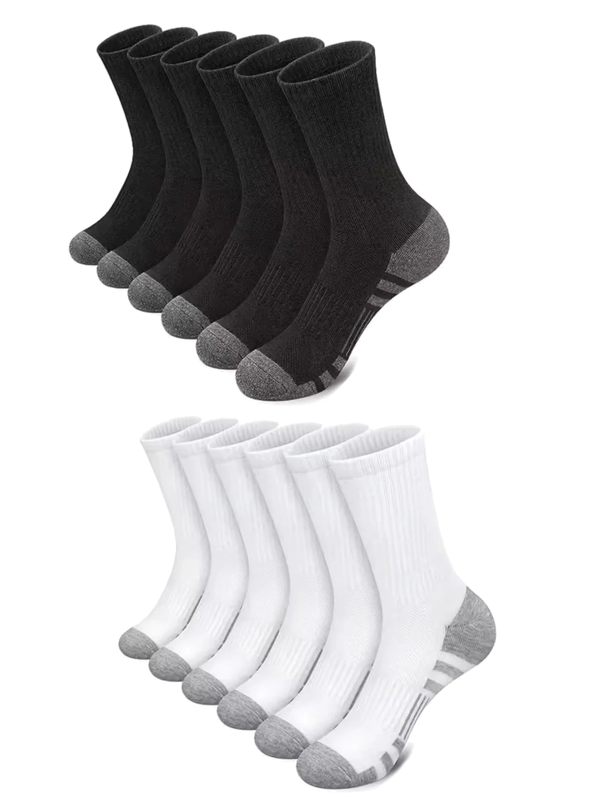 Men's Mid-Crew Cotton Athletic Socks