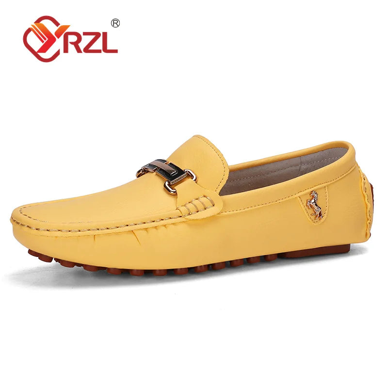YRZL Men’s Faux-Leather Slip-On Loafers