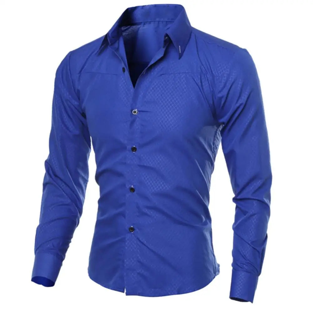 Men’s Slim-Fit Long-Sleeve Dress Shirt