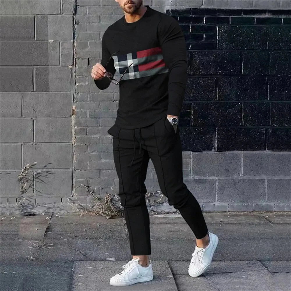 Men’s Printed Sweatshirt & Sweatpants Set