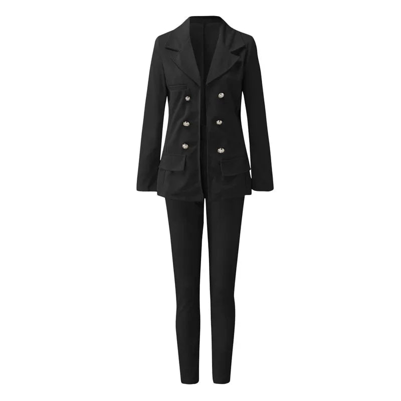 Women's Double-Breasted Blazer & Trouser Set