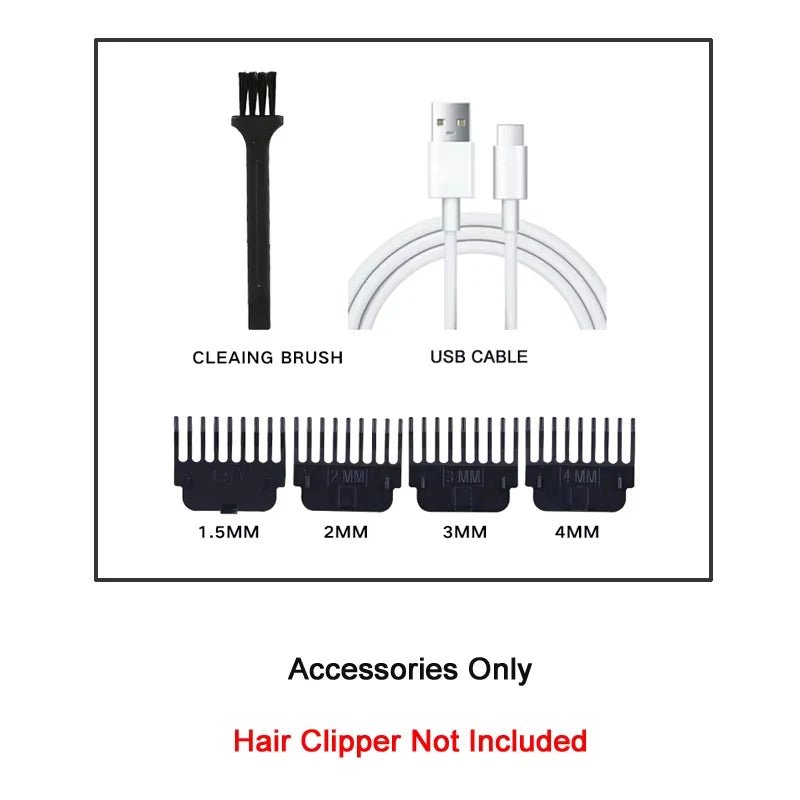 Cordless USB Hair Clipper with Stainless Steel Blade