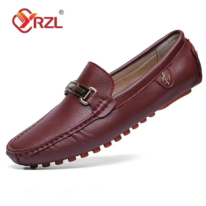 YRZL Men’s Faux-Leather Slip-On Loafers
