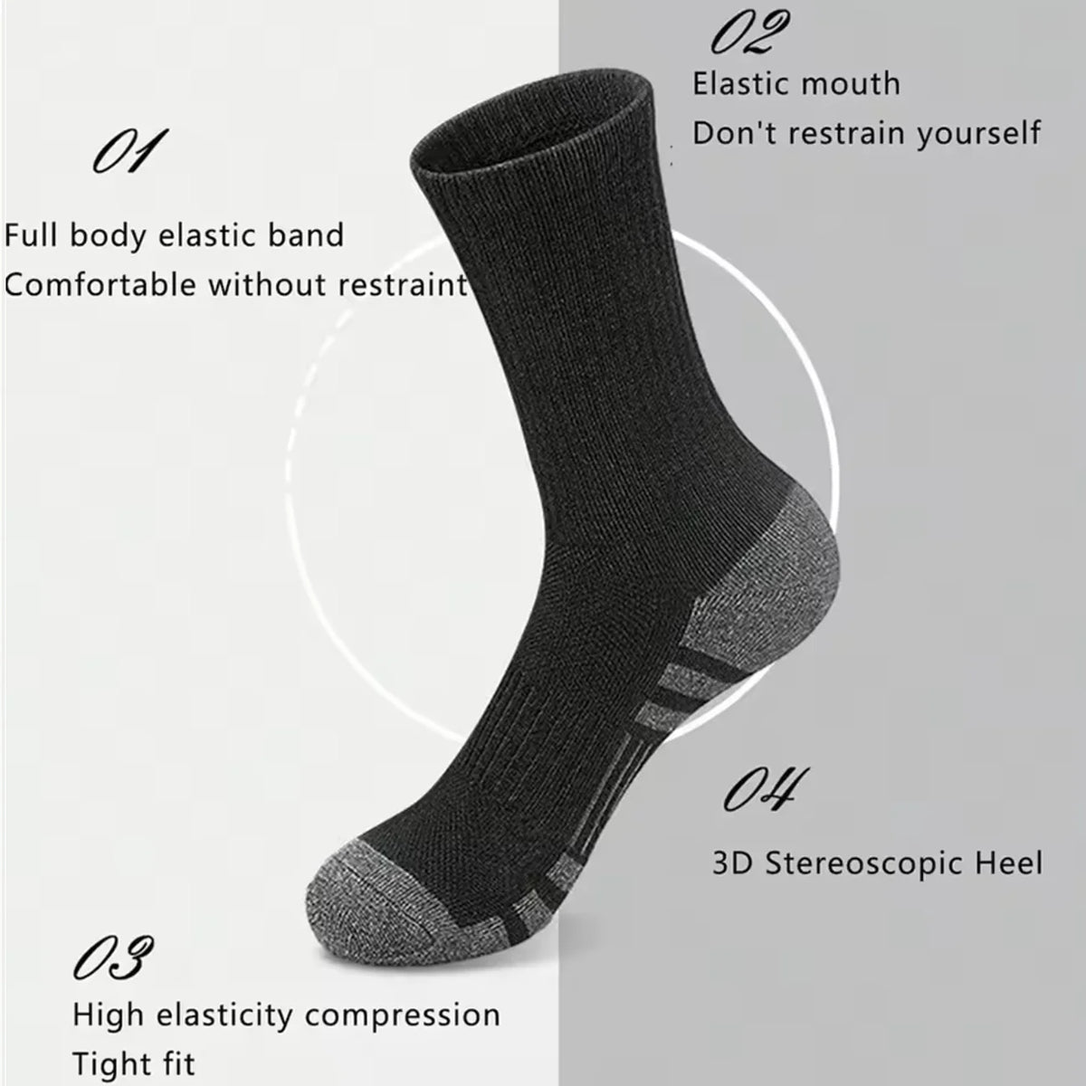 Men's Mid-Crew Cotton Athletic Socks