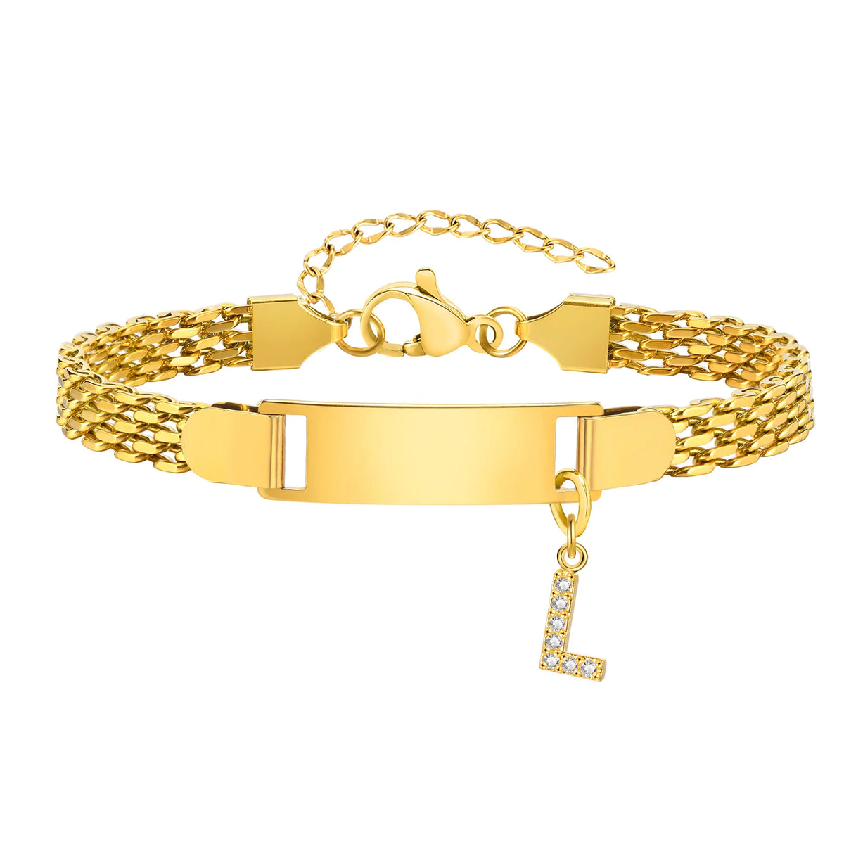 Personalized Stainless-Steel Initial Bracelet