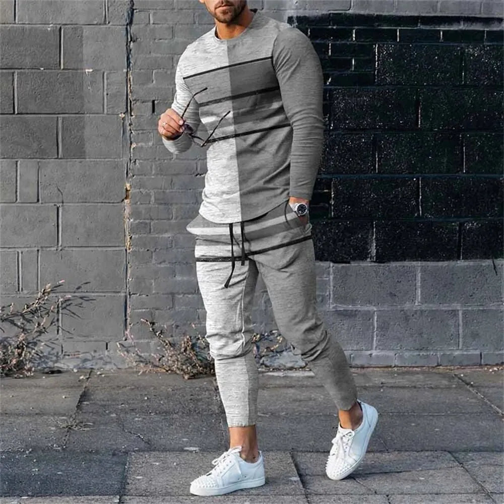 Men’s Printed Sweatshirt & Sweatpants Set