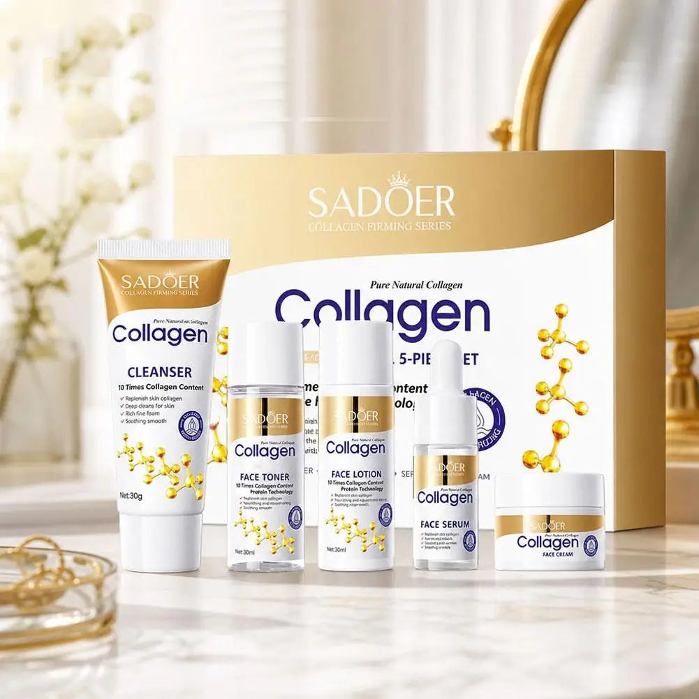 5-Piece Collagen Skincare Set for Travel
