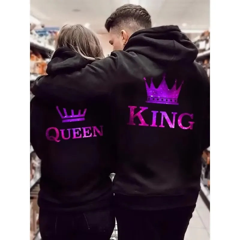 King & Queen Starry-Sky Graphic Hoodie