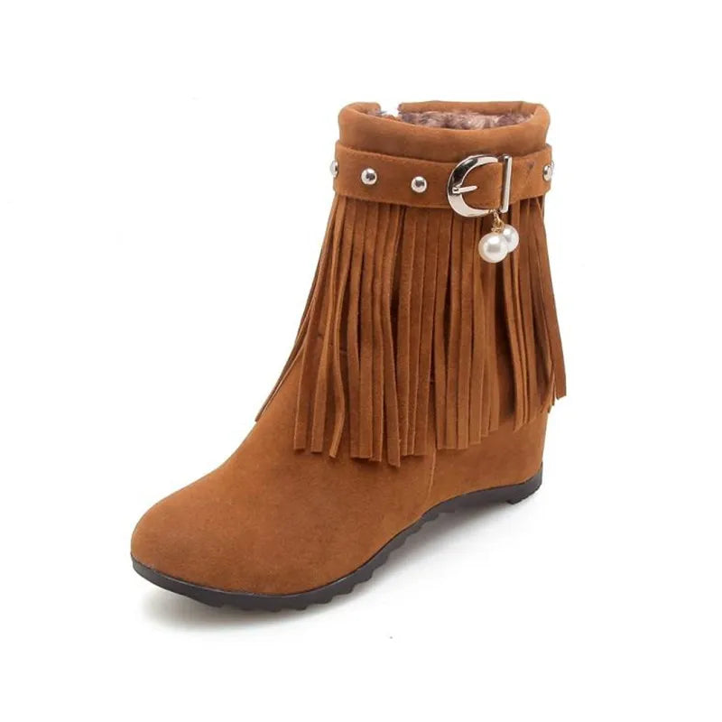 Women's Ankle Boots with 6 cm Height-Boosting Heel | Model Pink