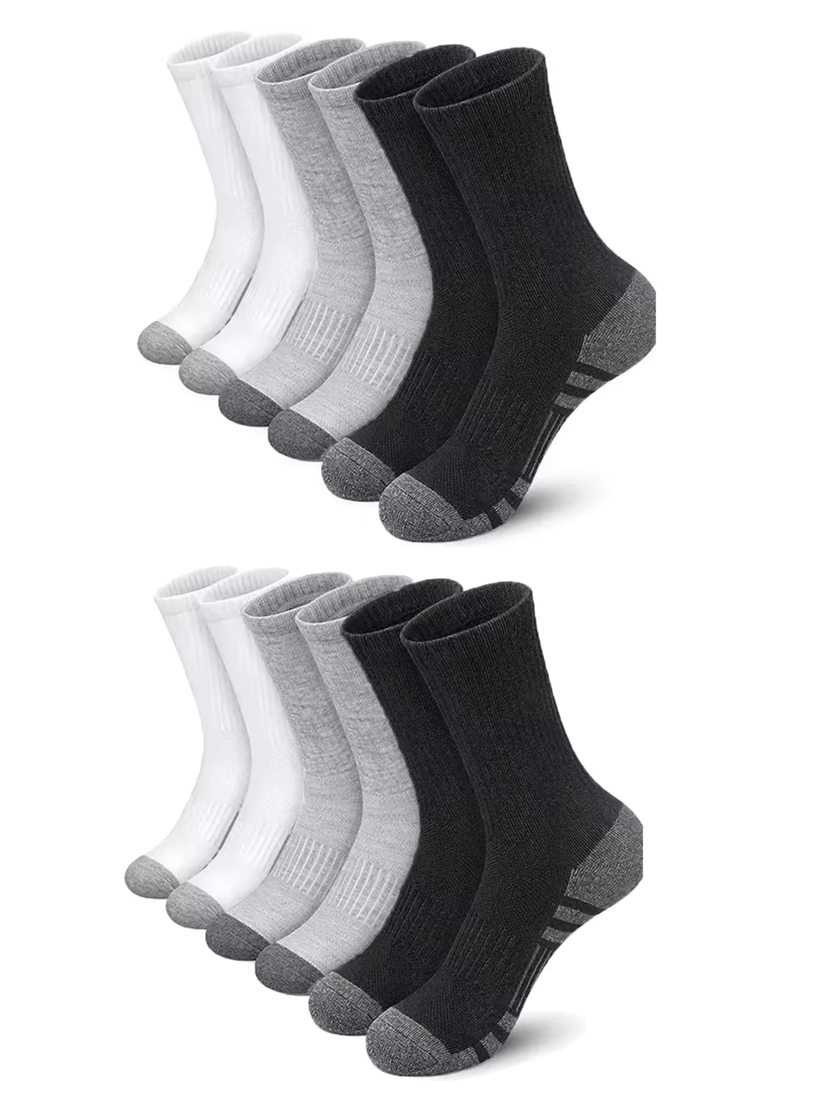 Men's Mid-Crew Cotton Athletic Socks