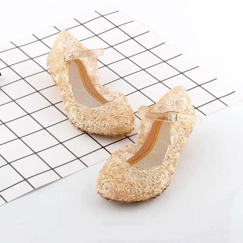 Girls' Buckle-Strap PU Leather Sandals