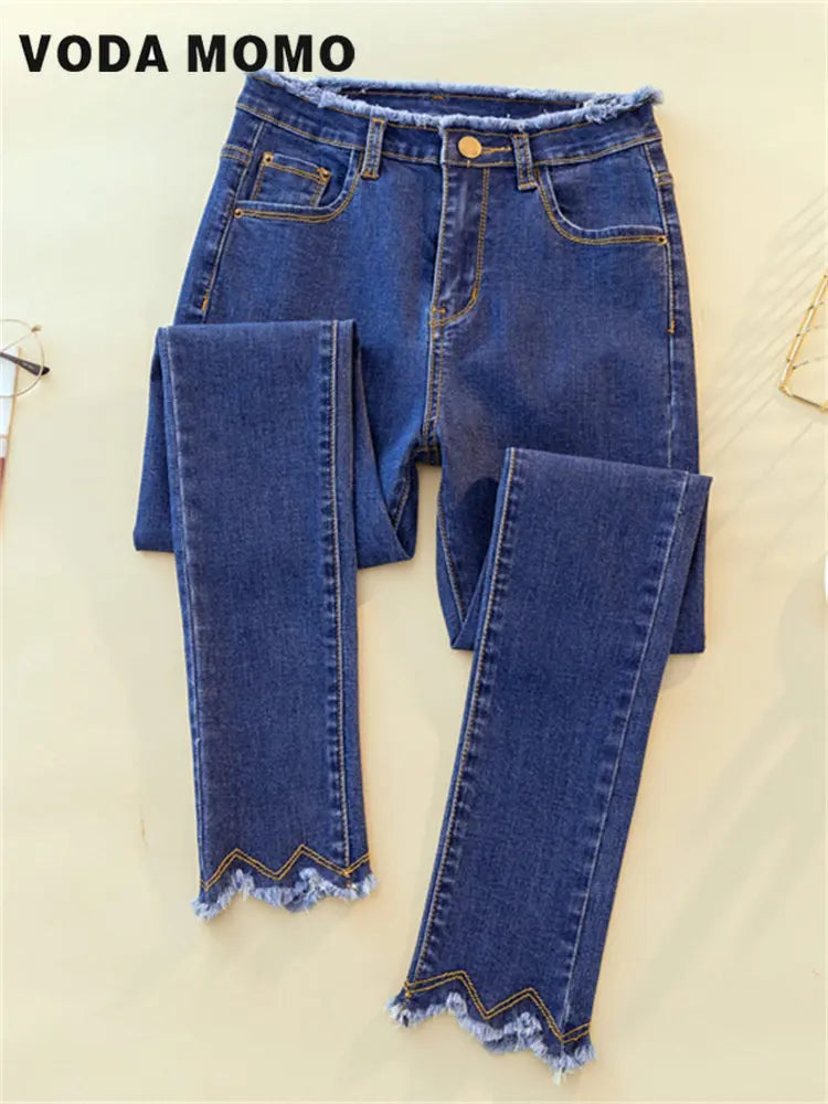 Women's High-Waisted Stretch Skinny Jeans | Model Pink